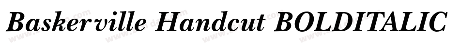 Baskerville Handcut BOLDITALIC字体转换
